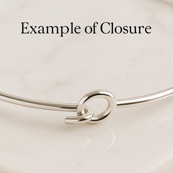 Minimalist Sterling Silver Choker Necklace – Handmade .925 Wire Silver Collar - Picture 4 of 6